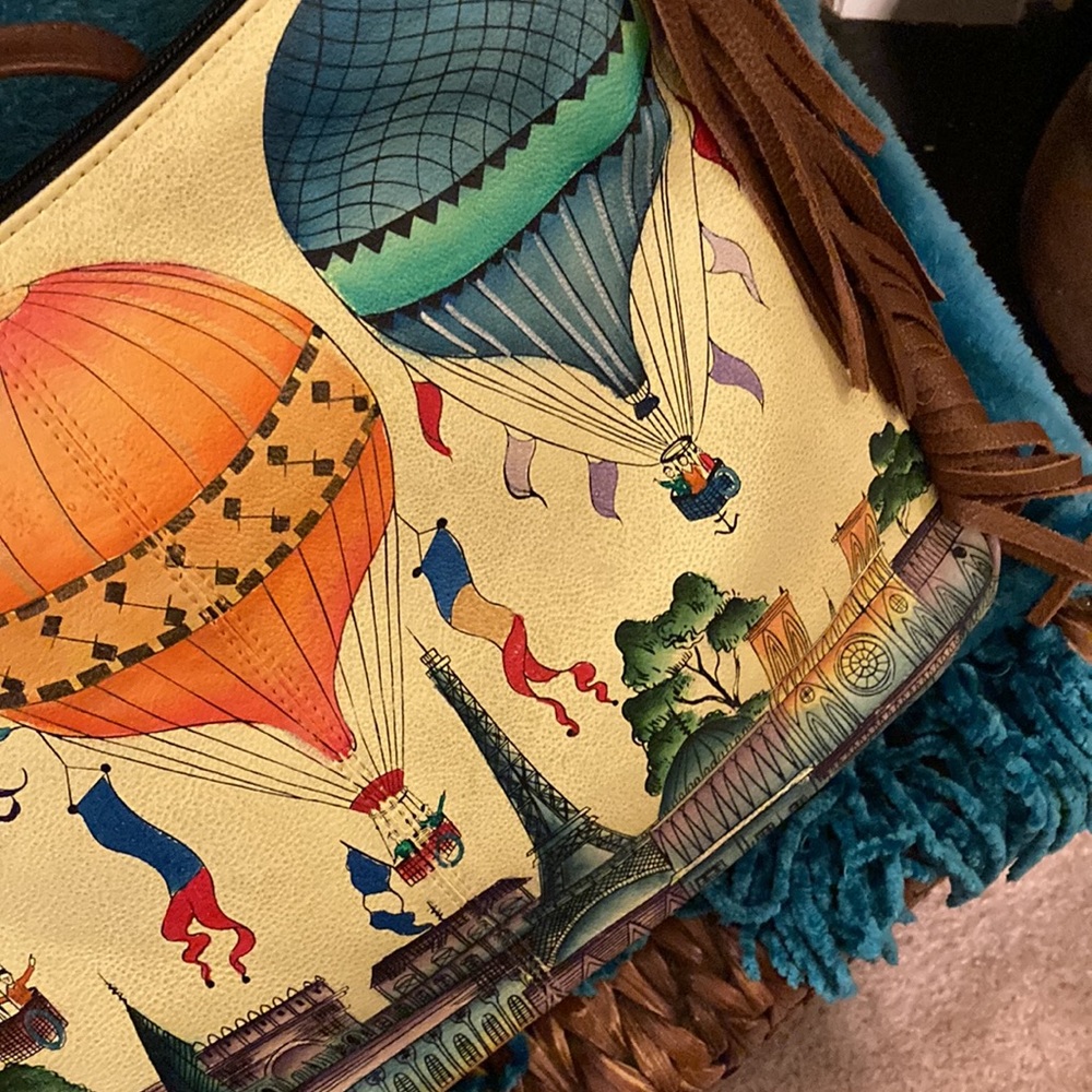 Anuschka hand painted leather Boho Purse - Picture 4 of 14